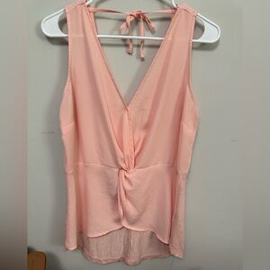 Pink dress top with tie back